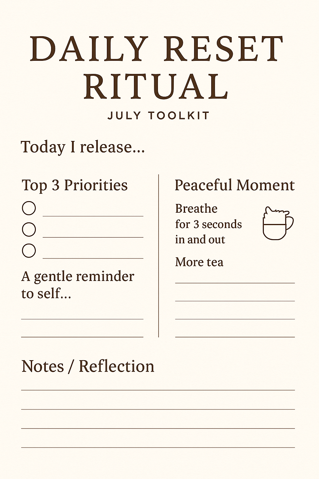 Daily Reset Ritual